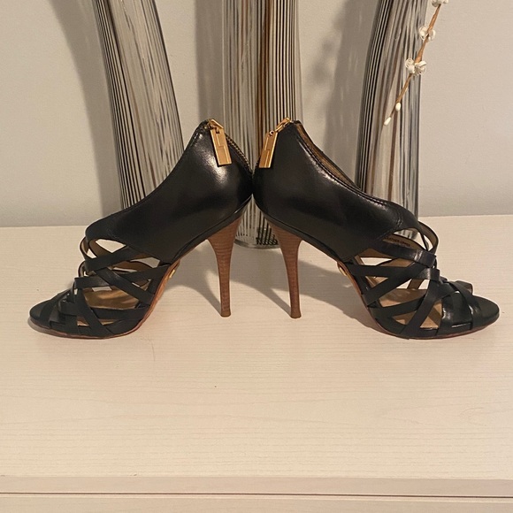 L.A.M.B. Black Strappy Heels - Picture 2 of 7